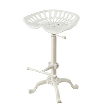 Load image into Gallery viewer, Backless Adjustable Height Bar Chair With Footrest 23" - White