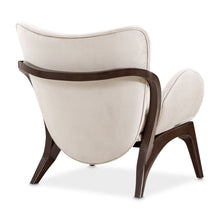 Load image into Gallery viewer, Camellia Field - Velvet Accent Chair - Beige / Dark Brown