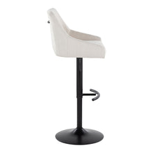 Load image into Gallery viewer, Hannah - Transitional Adjustable Barstool With Swivel With Rounded T Footrest (Set of 2)