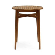 Load image into Gallery viewer, Outdoor Acacia Wood Bar Table With Slat Top