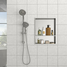 Load image into Gallery viewer, Modern Stainless Steel Shower Niche Double Shelf For Bathroom