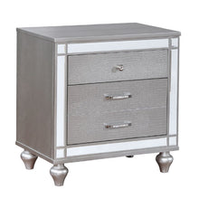 Load image into Gallery viewer, Contemporary Nightstand With Crocodile Textured Trim