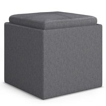 Load image into Gallery viewer, Rockwood - Upholstered Cube Storage Ottoman With Tray