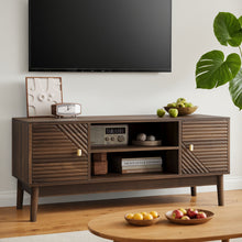 Load image into Gallery viewer, TV Stand, Entertainment Center With Storage, Media Console Table For Living Room - Walnut