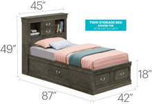 Load image into Gallery viewer, Traditional Style Bookcase Storage Bed