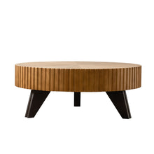 Load image into Gallery viewer, Round Retro Coffee With Solid Wood Legs