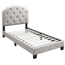 Load image into Gallery viewer, Button Tufted Bed With Nailhead Trim