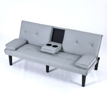 Load image into Gallery viewer, Sofa Bed With Foldable Design And Cup Holder