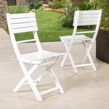 Load image into Gallery viewer, Outdoor Foldable Wood Dining Chair With Slat Design (Set of 2)