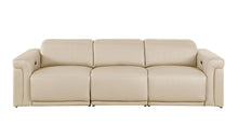 Load image into Gallery viewer, Top Grain Leather Reclining Metal USB Sofa (720427) - Beige