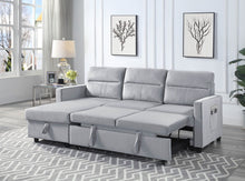 Load image into Gallery viewer, Ivy - Reversible Sleeper Sectional Sofa With Storage Chaise And Side Pocket