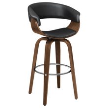 Load image into Gallery viewer, Swivel Bar Stool Elegant Design With Upholstery - Walnut