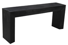 Load image into Gallery viewer, Solid Wood Distressed Sled Console Table - Charcoal