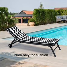 Load image into Gallery viewer, Outdoor Lounge Chairs (Set of 2), Cushion Replacement Patio Funiture Seat Cushion Chaise Lounge Cushion - Black / White