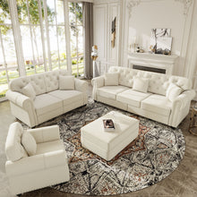 Load image into Gallery viewer, Upholstered Sofa Set With Nailhead Trim And Rolled Armrests, Includes Pillows