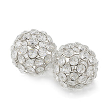 Load image into Gallery viewer, Orb Decorative Tabletop Sculptures (Set of 2) - Silver / Clear