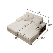 Load image into Gallery viewer, Convertible Sectional Sofa, Sleeper Oversized Living Room Lounge