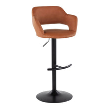 Load image into Gallery viewer, Margarite - Contemporary Adjustable Barstool With Swivel With Rounded T Footrest (Set of 2)