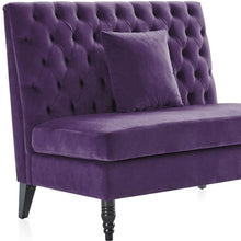 Load image into Gallery viewer, Velvet Loveseat - Plum / Black
