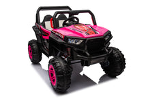 Load image into Gallery viewer, 12V7A*1 30W*4 Four-Wheel Drive Seat One Button Start, Forward And Backward, High And Low Speed, Music, Front Light, Power Display, Two Doors Can Open, 2.4G R / C, Seat Belt Four Wheel Absorber