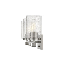 Load image into Gallery viewer, Metal And Textured Glass Three Light Wall Sconce - Silver