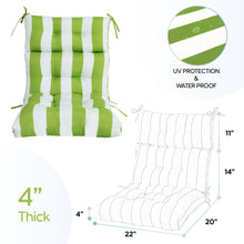 Load image into Gallery viewer, 2 Piece High Back Patio Chair Cushion Set, Tufted Adirondack And Rocking Chair Cushions