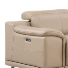 Load image into Gallery viewer, Leather Modular L Shaped 7 Piece Corner Sectional With Console - Beige