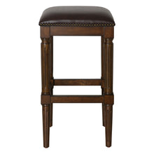 Load image into Gallery viewer, Solid Wood Backless Bar Height Bar Chair - Brown And Dark Brown