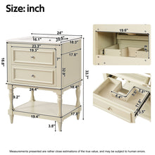 Load image into Gallery viewer, Bathroom Vanity With Sink, 2 Drawers Storage Cabinet, Open Shelf