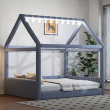 Load image into Gallery viewer, Upholstered House Style Daybed With LED Light Strips