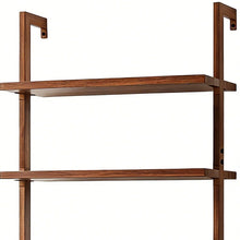 Load image into Gallery viewer, Adjustable Five Tier Etagere Bookcase - Light Brown
