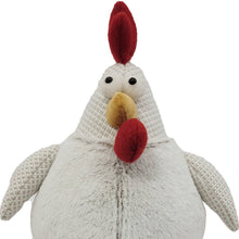 Load image into Gallery viewer, Fabric Rooster Figurine - White / Yellow / Yellow