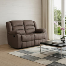 Load image into Gallery viewer, Microfiber Manual Reclining Loveseat - Brown
