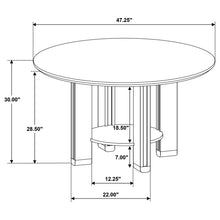 Load image into Gallery viewer, Crispin - Round Dining Table With Shelf - Brown
