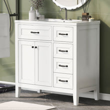 Load image into Gallery viewer, Modern Bathroom Vanity With Sink, Freestanding Design With Drawers And Doors