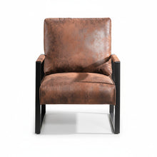 Load image into Gallery viewer, Accent Chair With Durable Square Frame, Armchair For Living Room - Brown