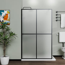 Load image into Gallery viewer, Shower Screen Door Frost Tempered Glass - Black