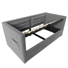 Load image into Gallery viewer, Upholstered Hydraulic Storage Daybed With USB & Type C Charging