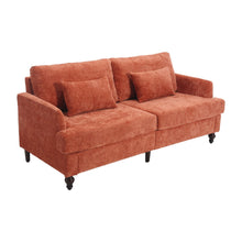 Load image into Gallery viewer, Mid Century Modern Chenille Fabric Loveseat Sofa, 2 Seat Upholstered Couch