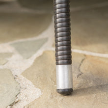 Load image into Gallery viewer, Outdoor Oval Dining Table With Silver Tipped Legs - Brown Multi