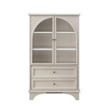 Load image into Gallery viewer, Glass Door Display Case With 2 Drawers And Adjustable Shelf