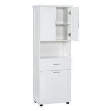 Load image into Gallery viewer, Tall Bathroom Cabinet With Tilt-Out Laundry Basket And Upper Storage