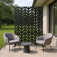 Load image into Gallery viewer, Three Panel Screen Room Divider (720141) - Black