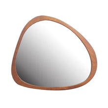 Load image into Gallery viewer, Asymmetrical Wall Mirror Wooden Framed Mirror Large Sized Dressing Mirror, For Living Room, Bedroom, Bathroom, Hallway Or Entry Way - Natural Wood