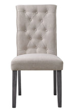 Load image into Gallery viewer, Tufted And Upholstered Linen And Solid Wood Dining Side Chairs (Set of 2) - Beige
