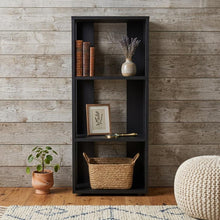 Load image into Gallery viewer, Three Tier Bookcase (733295) - Black