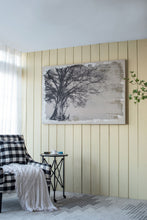 Load image into Gallery viewer, Large Arboreal Shelter Canvas Art Print, Traditional Style Floral Wall Art, Home Decor Accent Piece - Gray / White Matte