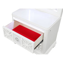 Load image into Gallery viewer, Abigale - Nightstand With Mirror Top, LED Lighting (Includes Mirror And Nightstand) - White