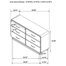Load image into Gallery viewer, Tully - 6 Drawer Dresser - Nutmeg Brown