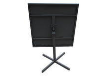 Load image into Gallery viewer, 32" Gray Square Aluminum Pedestal Base Dining Table